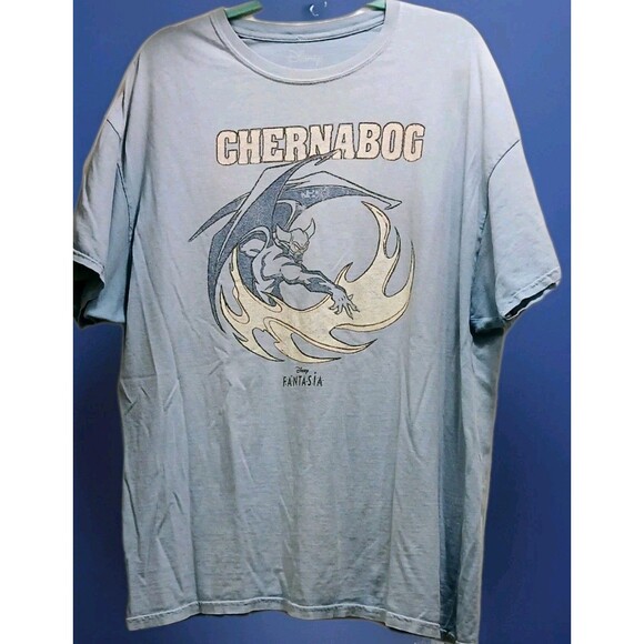 Disney Fantasia Chernabog T-Shirt Men’s L Oversized Distressed Faded HTF Vintage - Picture 1 of 11